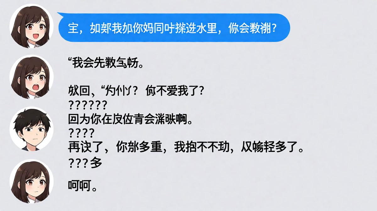 送命题变成送分题，直男的回答让人无力吐槽
