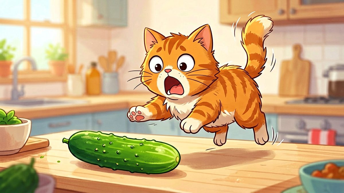  cats can't resist a cucumber — 猫：这玩意儿成精了！