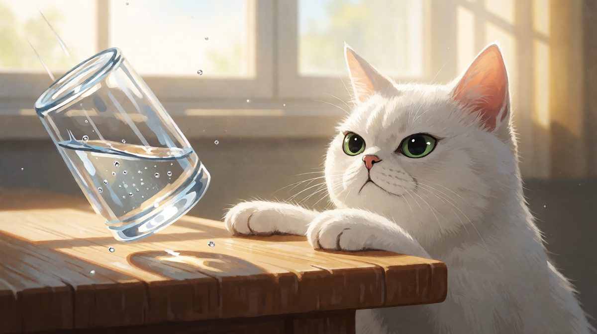 猫：我只是想验证一下，它到底会不会碎。