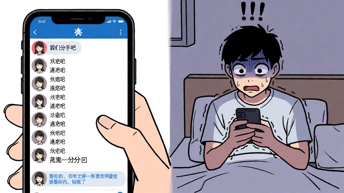 一句'分手吧'让男生慌出九条语音，原来只是被录下来了