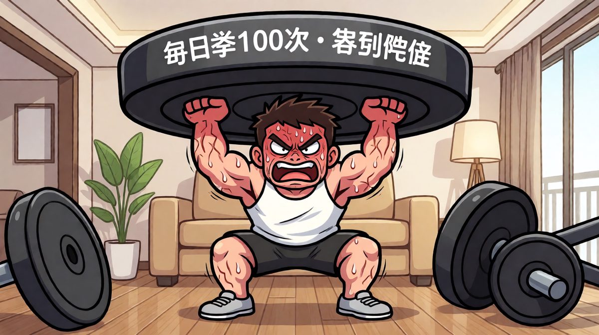 主角苦练举重减肥，累到怀疑人生。