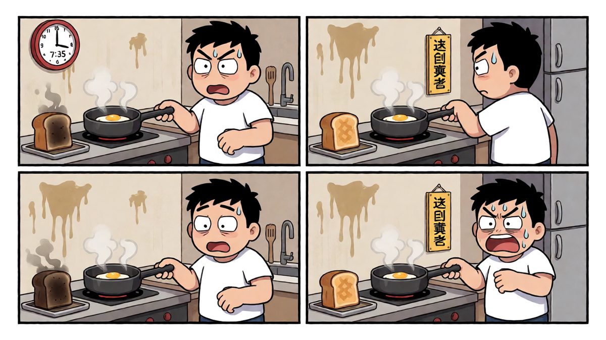 早餐是糊的，前途是光明的——骗你的。