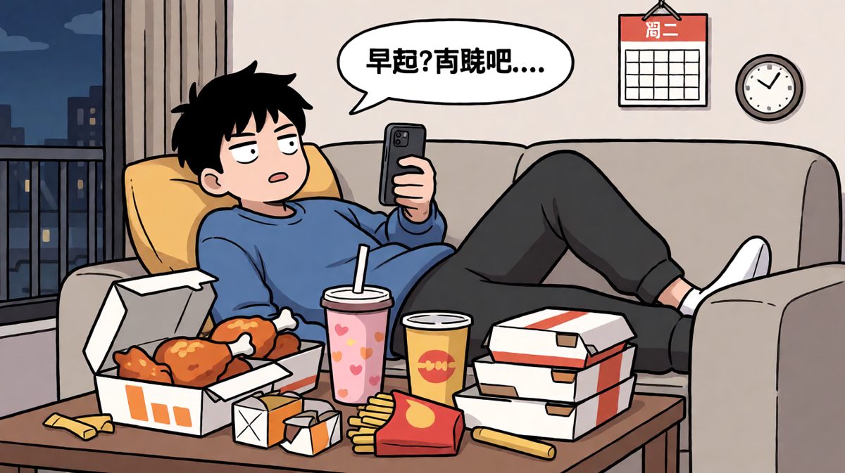 既然起不来那就点外卖