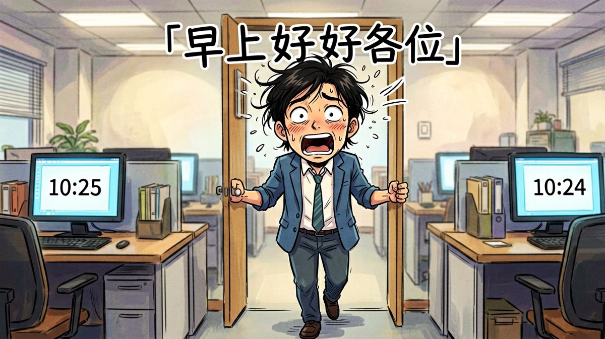 热情打招呼却发现办公室空无一人