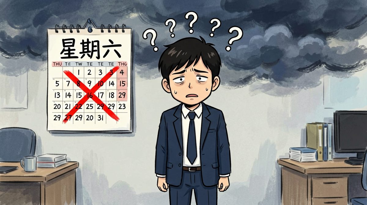 日历告诉他是周六，整个人裂开了