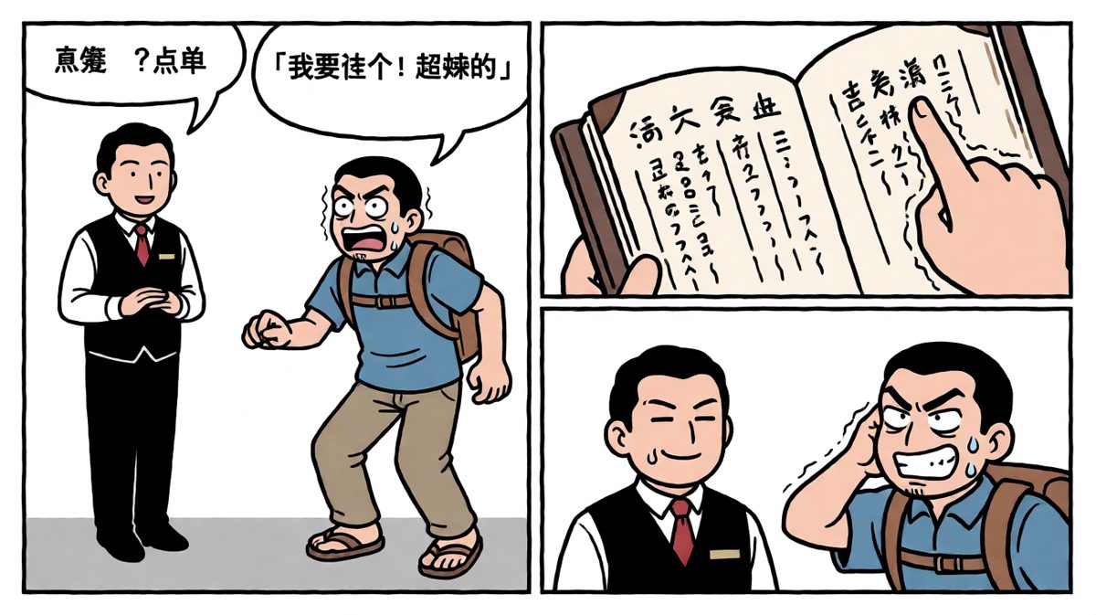 紧张点单，结果点了一桌子超辣菜品