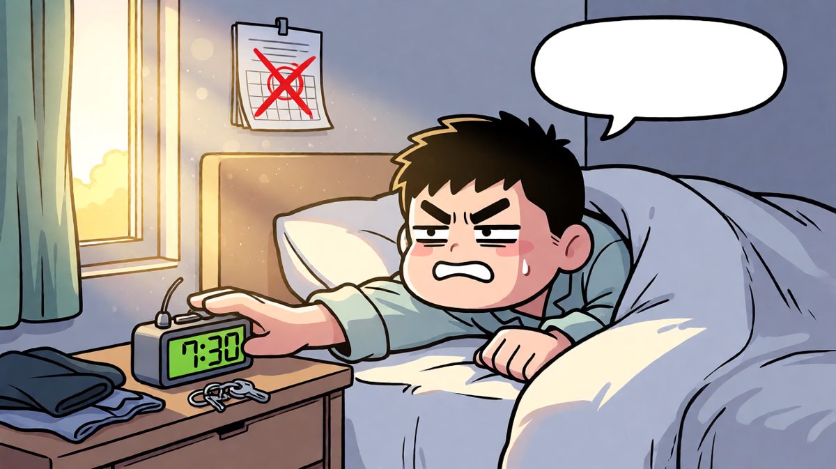 闹钟响了，打工人内心：今天要不请假吧……