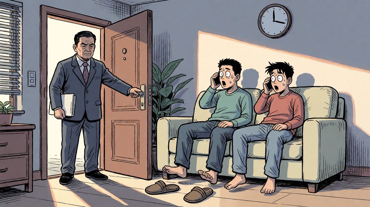 老板：你发烧了？文件正好给你送过来。