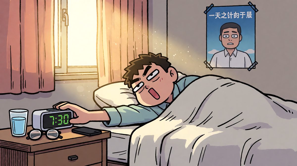 闹钟响了，但人还在梦里挣扎。