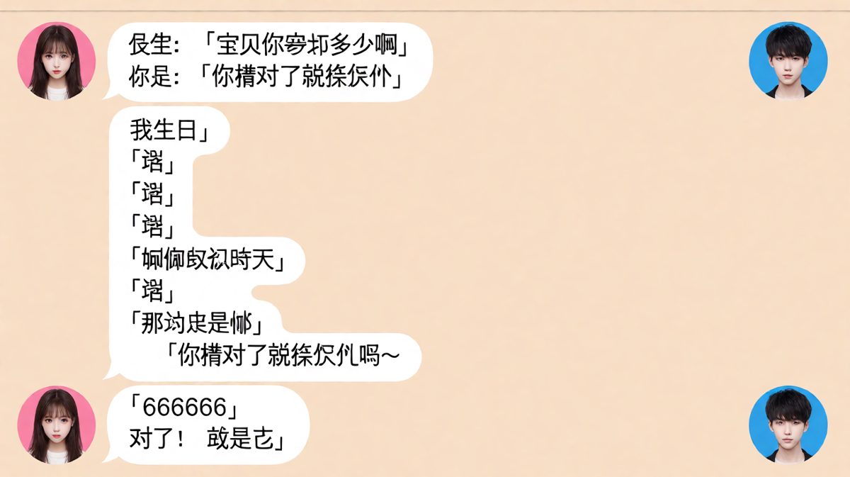 女生设的密码就是"猜对了就告诉你"，男生绕了一大圈才发现