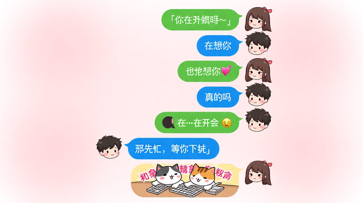 嘴上说想你在开会实际上在摸鱼