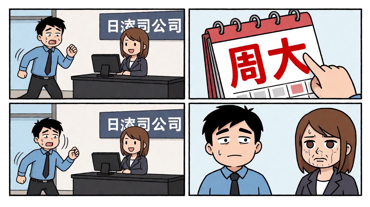 前台：哥……今天是周六啊……
