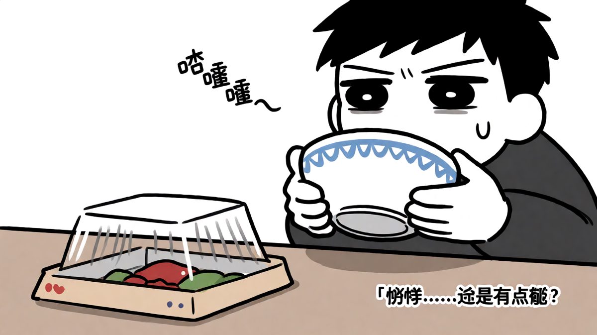 沙拉吃完后，饥饿感悄然袭来