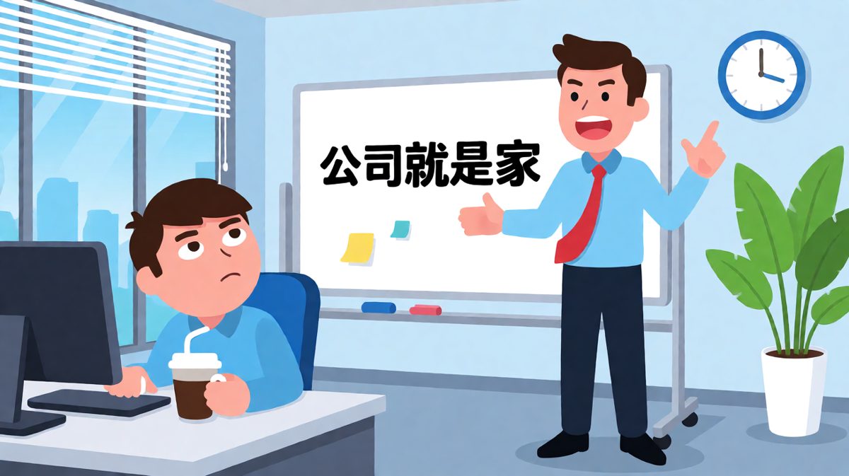 老板：公司就是家。小明：那我能穿睡衣来上班吗？