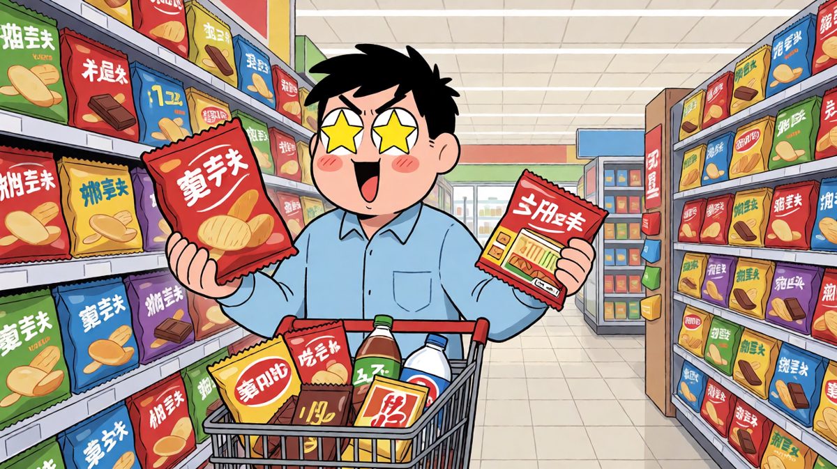 等等……我只想买酱油啊！但薯片它在召唤我……