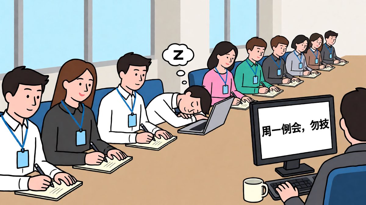 同事都在记笔记，只有我在记仇——记这个会怎么还没结束