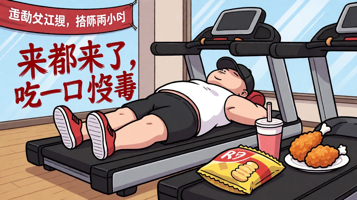健身房最大的运动项目：从门口走到奶茶区