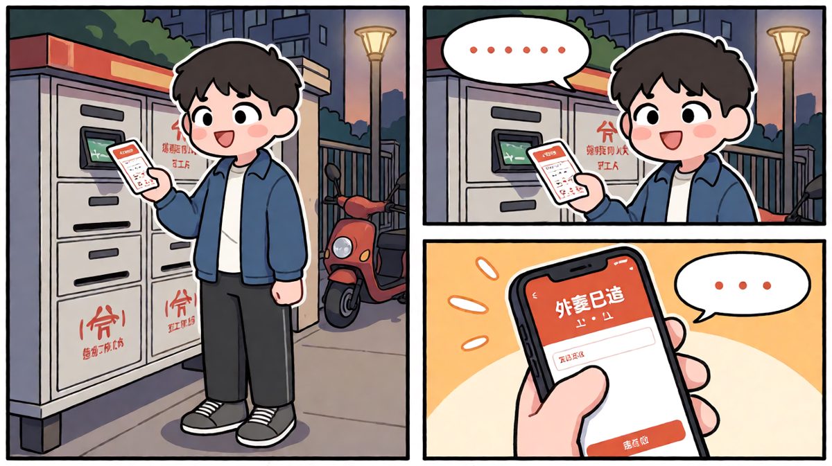 打工人期待满满去取外卖