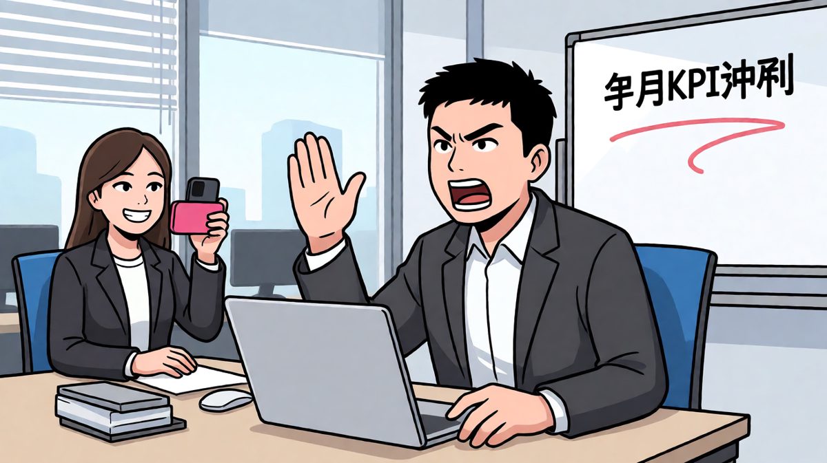 第二格：开会讲到高潮，以为自己在认真汇报，其实在录表情包