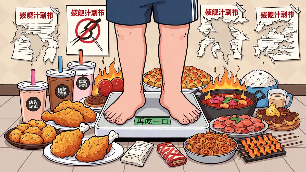 减肥这件事，我从没有成功过，但我从没放弃过立flag。