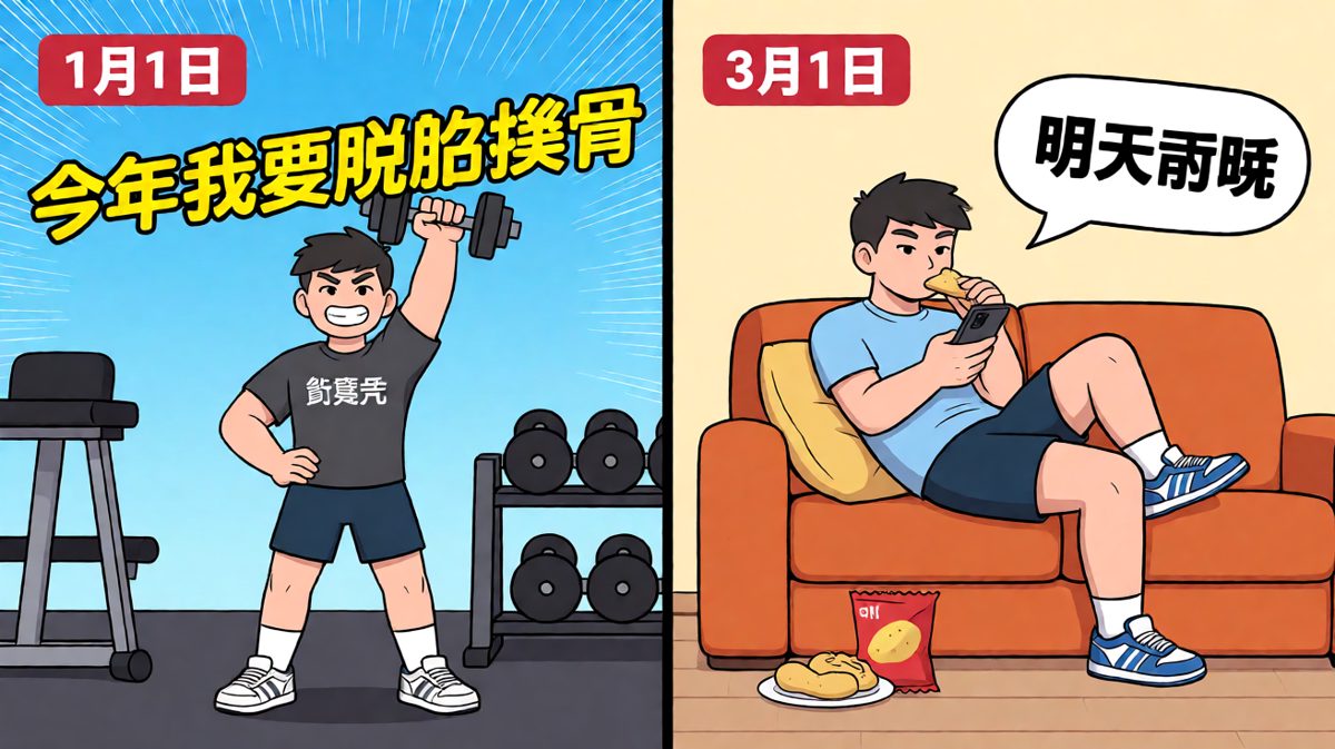 健身Flag：立起来→倒下去→埋了