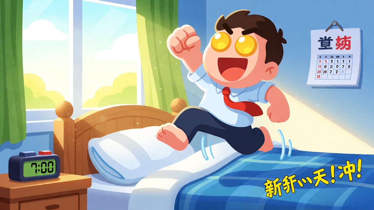 闹钟响起，信心满满迎接新一天