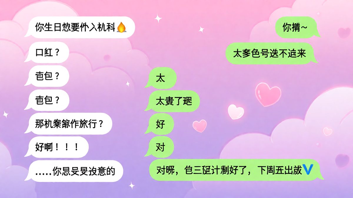 她假装什么都不要，套路男友订了机票