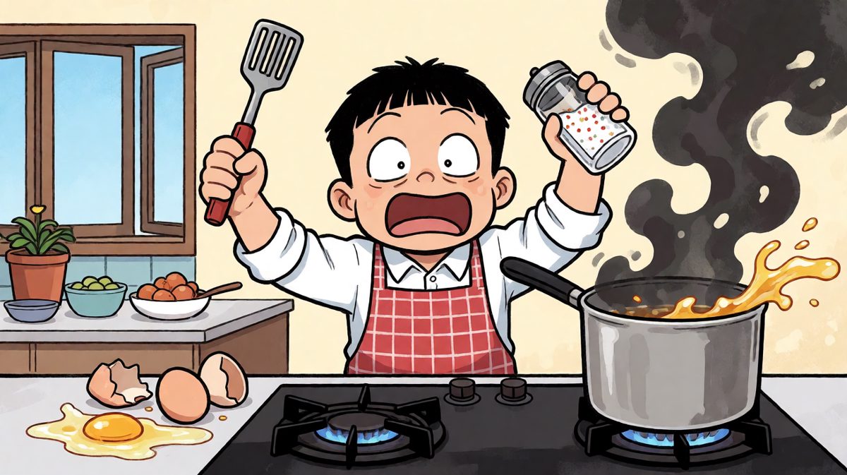 第2格：下锅之后情况开始失控