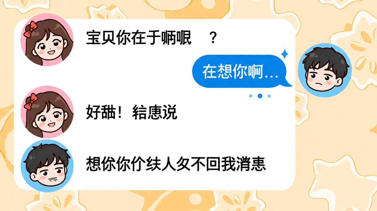 「在想你啊」——想你怎么还不回消息