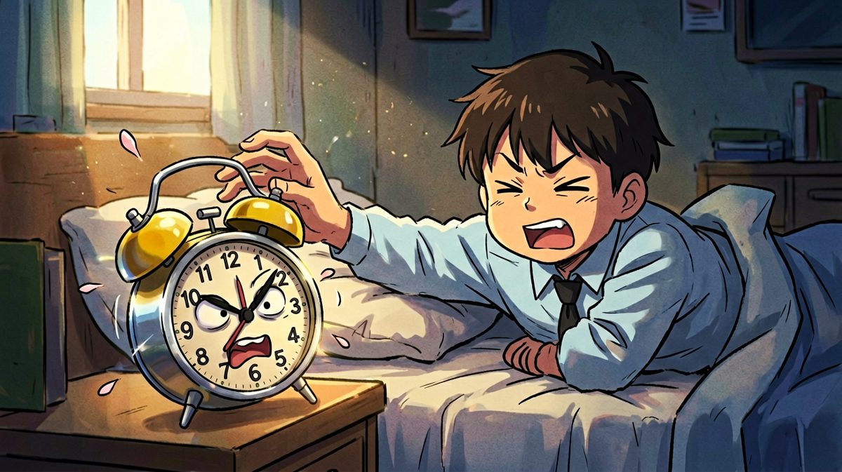闹钟狂响，一拳解决