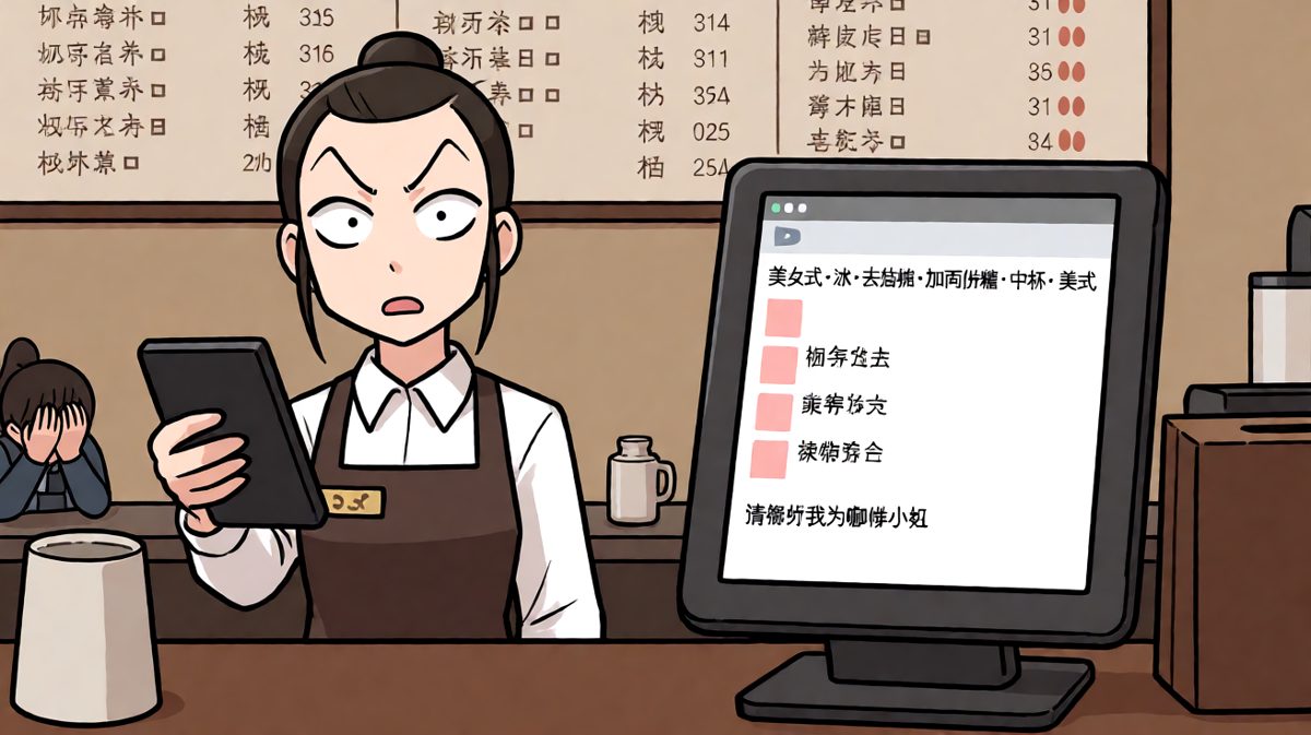 主角越紧张越离谱，点出一杯'史上最强定制美式'。