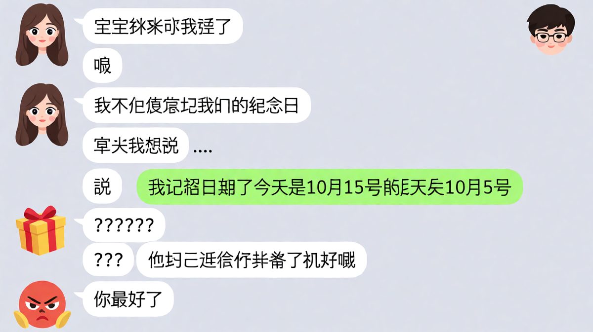 认错纪念日但礼物到位的反转