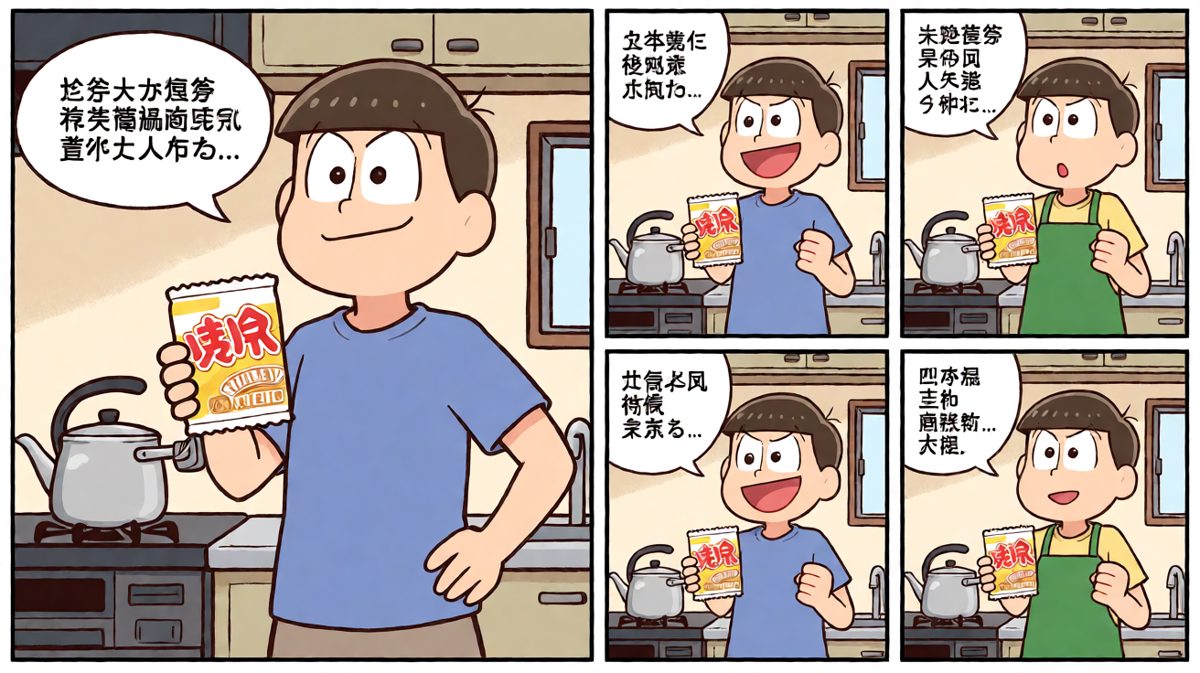 自信满满的我，今晚要大展身手煮一碗完美的泡面！