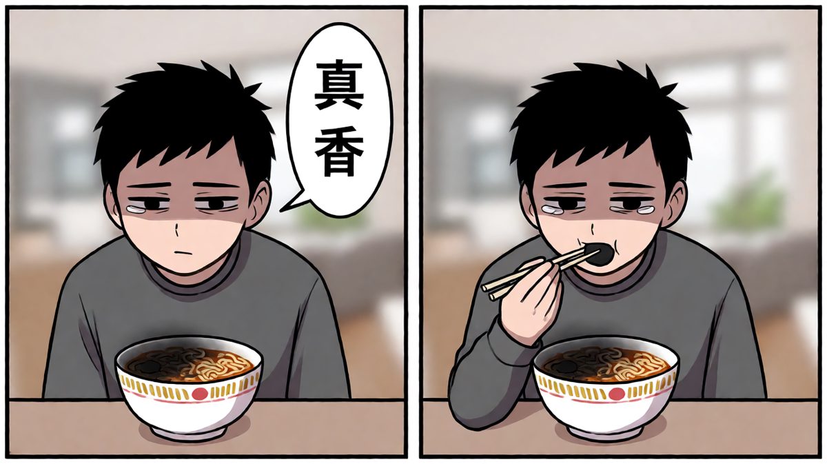 花钱买的泡面，含着泪也要吃完。