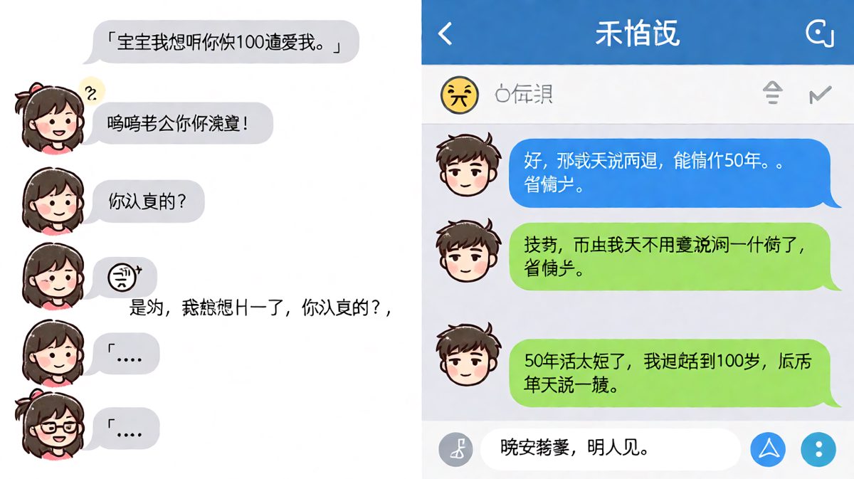 「每天说两遍爱你，能陪你50年——省脑子版」