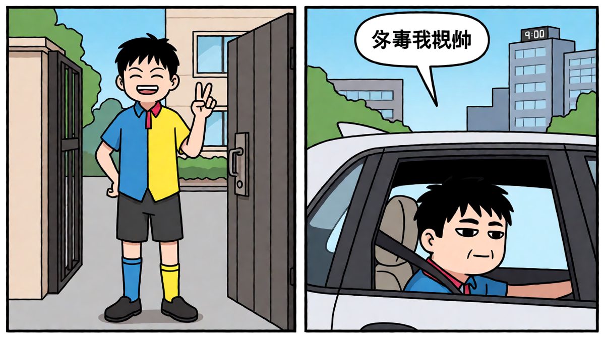  mismatched 出门，同事投来同情的目光