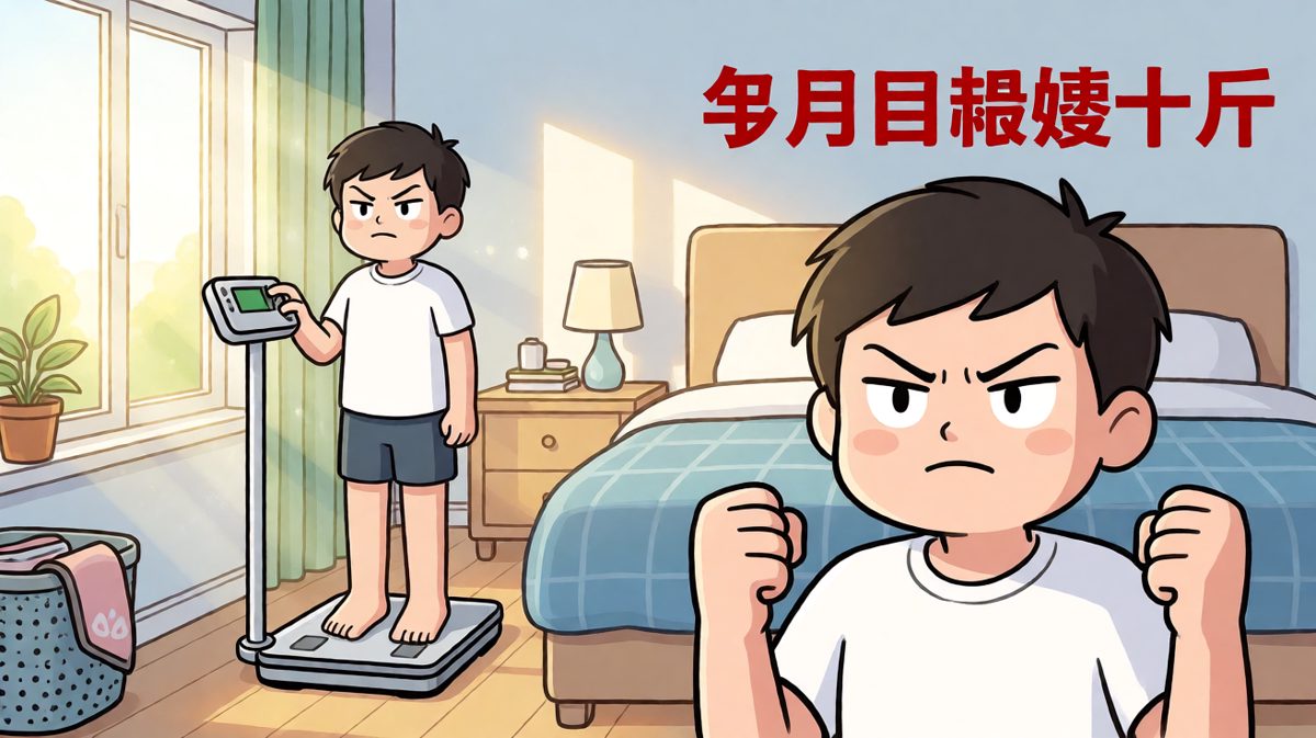 早上雄心壮志：今天开始减肥！