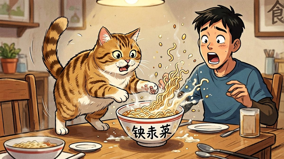 猫：你竟然背着我吃宵夜！