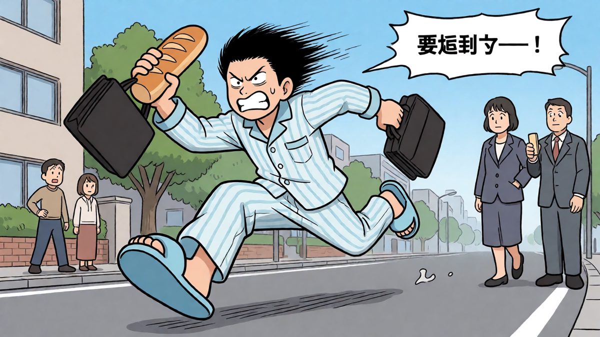 一路狂奔冲上工作岗位