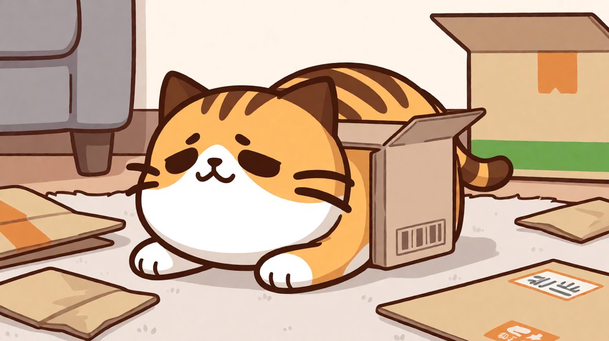 猫：只要我够胖，盒子就困不住我！