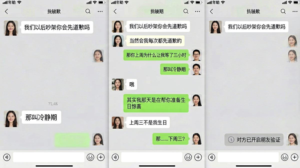 用谎言圆谎的结果是被永久拉黑