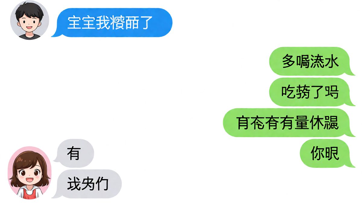 感冒求安慰的翻车现场