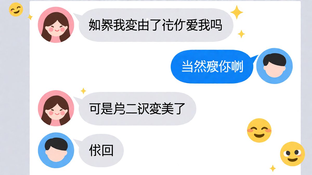 「变美测试题」的反杀，男生已读不回的表情包既视感