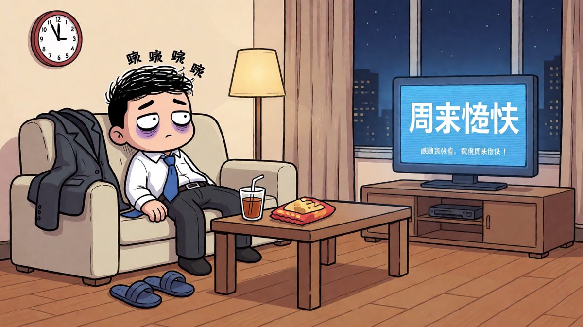 经过一天奋斗，小明终于回家——结果发现周末才刚开始