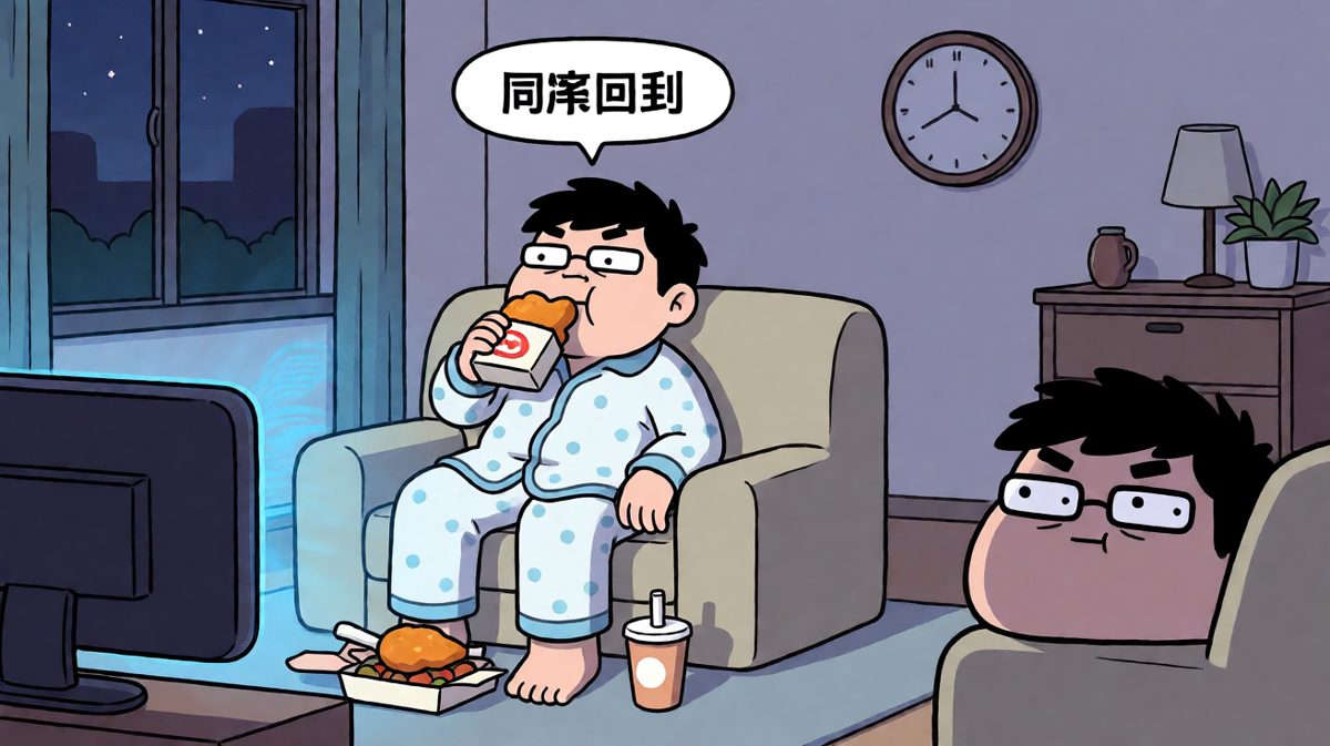 跑步五分钟，干饭两小时，这才是生活！