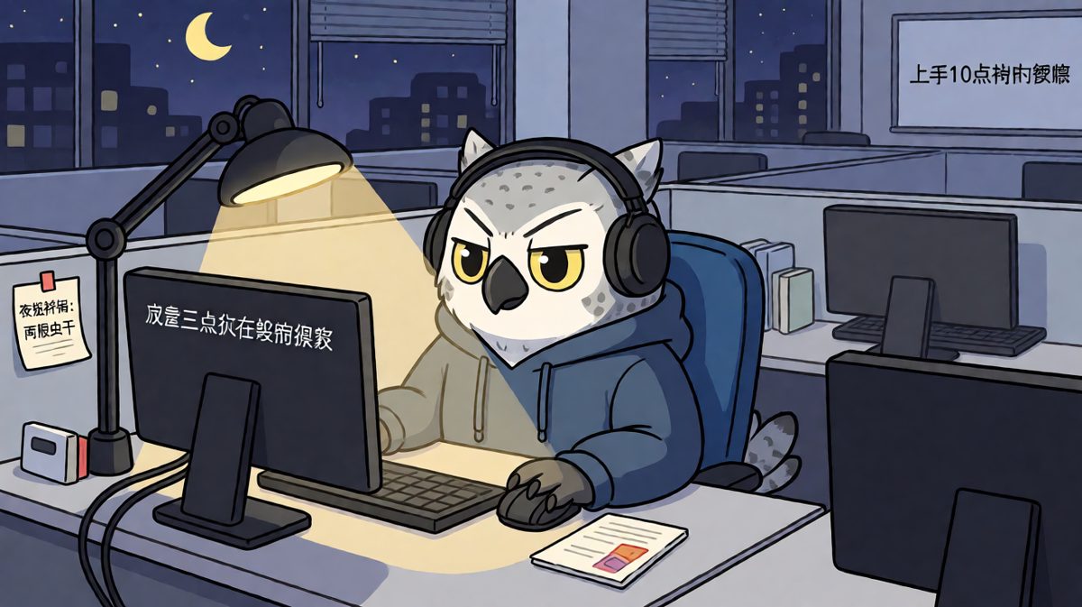 猫头鹰员工：你们白天不懂我的黑，我凌晨三点不懂你们的KPI。
