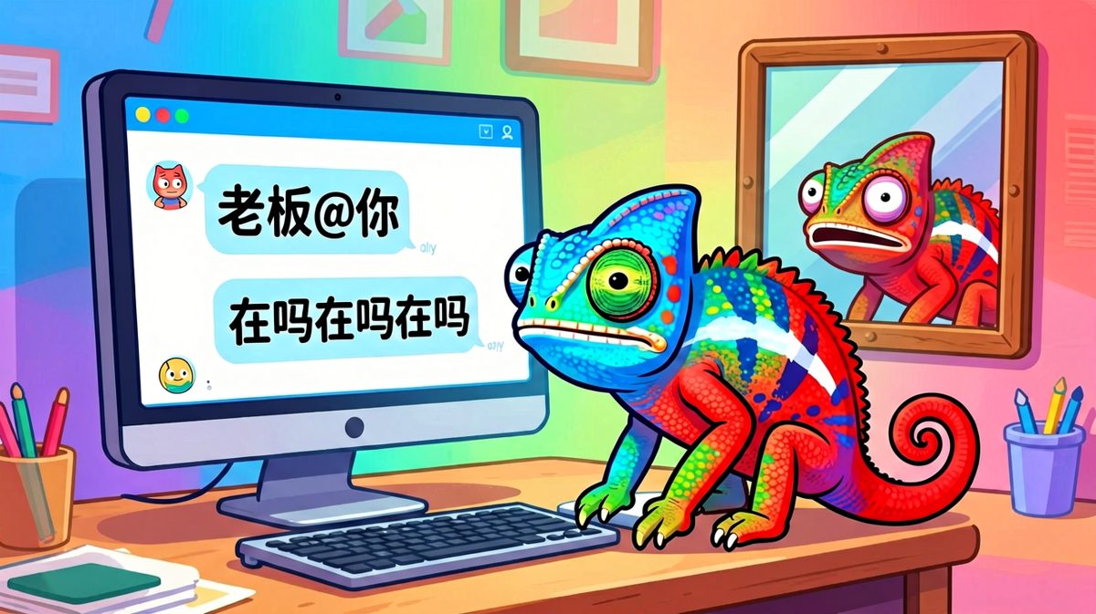 变色龙的职场困境：老板一call，当场变色——从冷静到崩溃只需0.1秒。