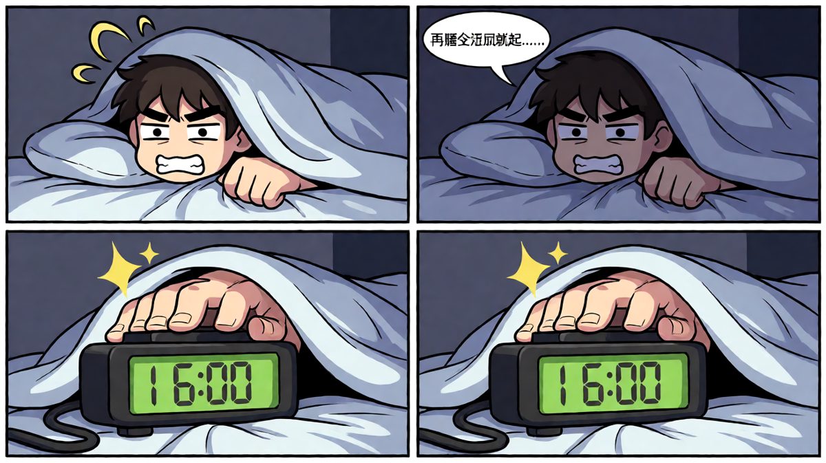 闹钟响了？再睡五分钟吧……