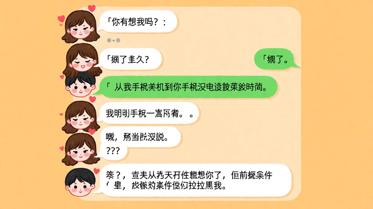 「想了从我手机关机到你没电的时间」—— 直男的浪漫你懂的