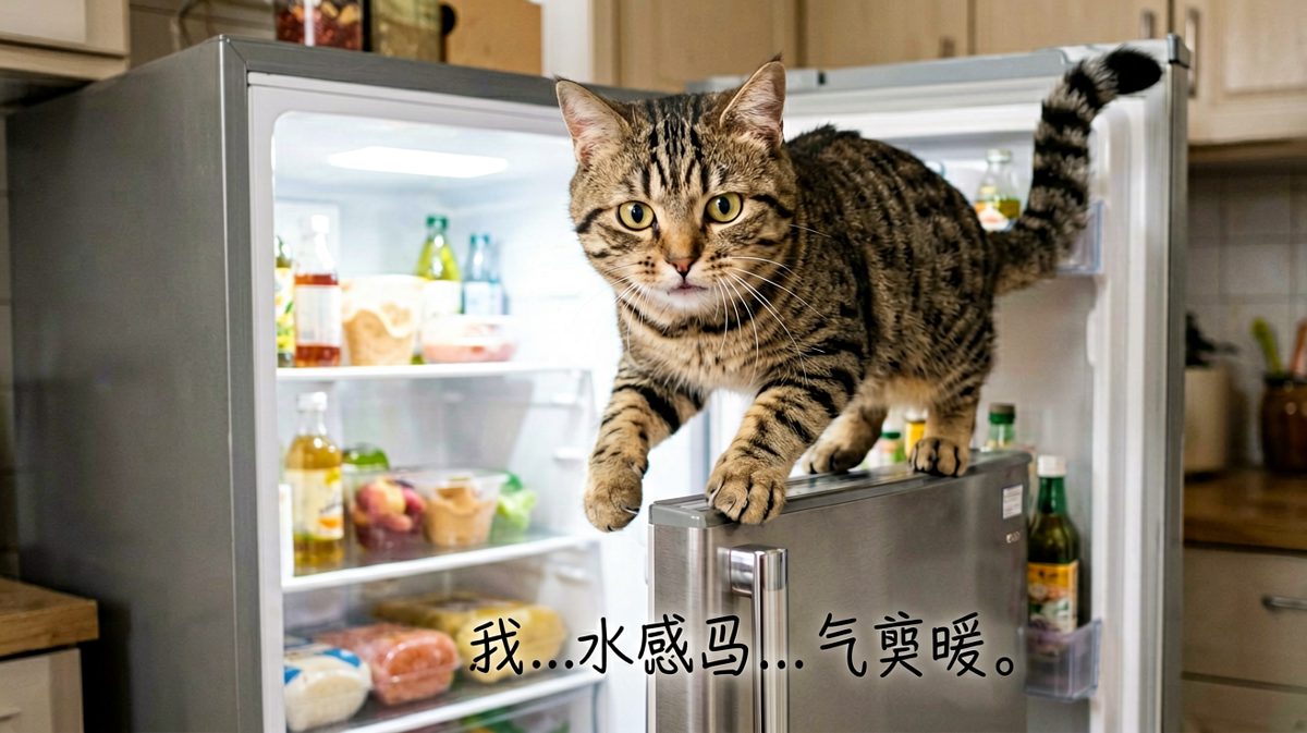 猫咪：今晚的加餐，由本喵亲自把关！